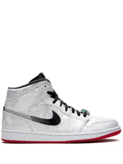 x Edison Chen Air Jordan 1 Mid "Fearless - CLOT Silk" sneakers White