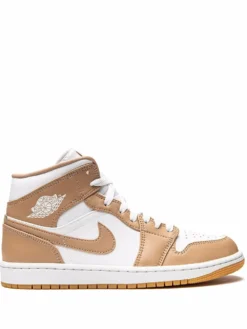 Air Jordan 1 Mid "Tan/Gum" sneakers White