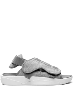 Jordan LS "Cool Grey" slides Silver