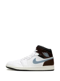 Air Jordan 1 Mid SE "Brown/Blue/Grey" sneakers White -JDAN Sport 23644150 55242638 1000