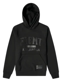 Jordan x Fragment jersey hoodie Black